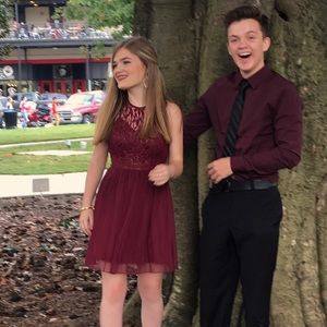 Burgundy Homecoming/ Semi-Formal Dress